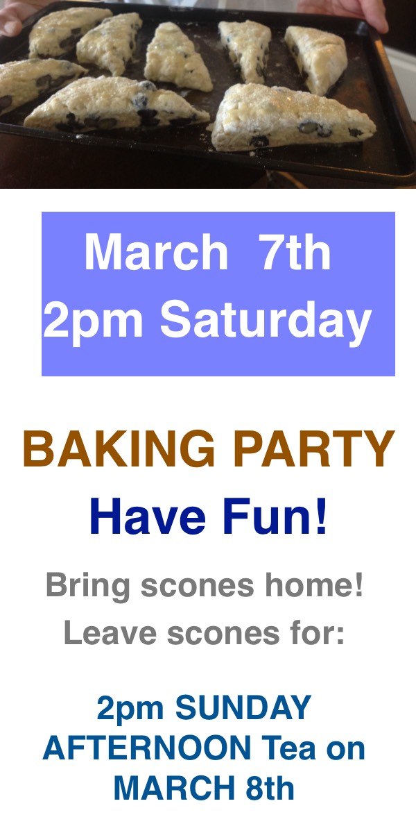 2pm SATURDY BAKING PARTY